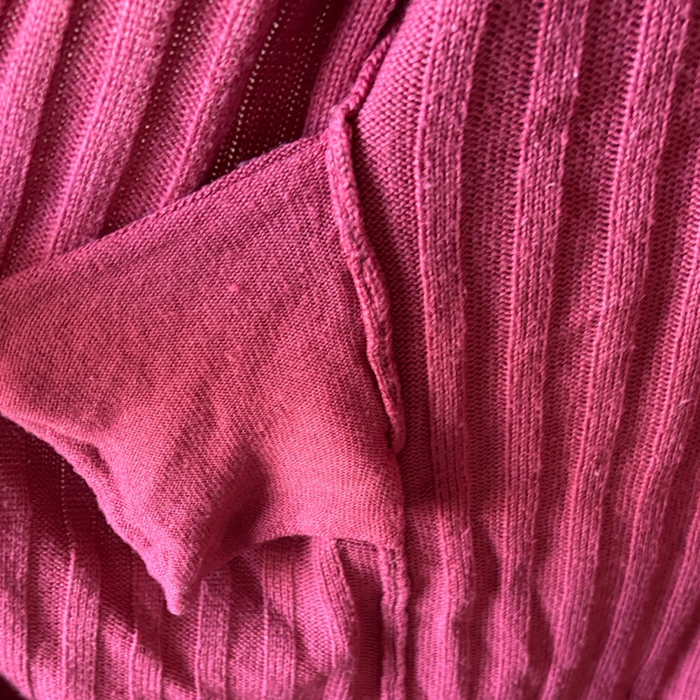 Blue Buttercup Boutique Open-Front Ribbed Cardigan Sweater - Raspberry Pink - Picture 15 of 16